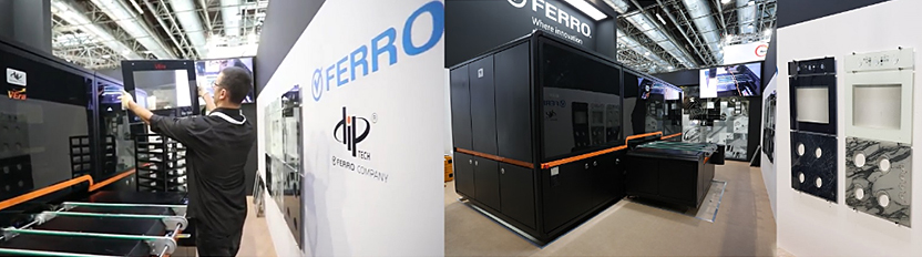 The groundbreaking VEra printer is perfectly complimented by Ferro’s high-performance Ultra-FIX digital inks for appliance glass. 