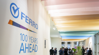 Celebrating Ferro Centennial at Cersaie booth, Iltaly 2019