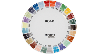 Porcelain decoration with Ferro SKY100 lead-free inglaze colors