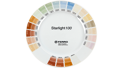 Inglaze decoration of porcelain using Ferro Starlight100 lead-free colors.